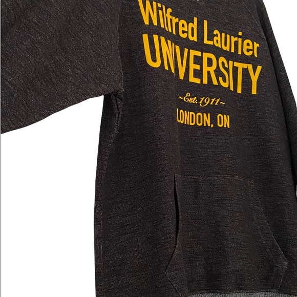 New Bruzer Men' Large Gray Pullover Sweatshirt Wilford Laurie University - Picture 2 of 6